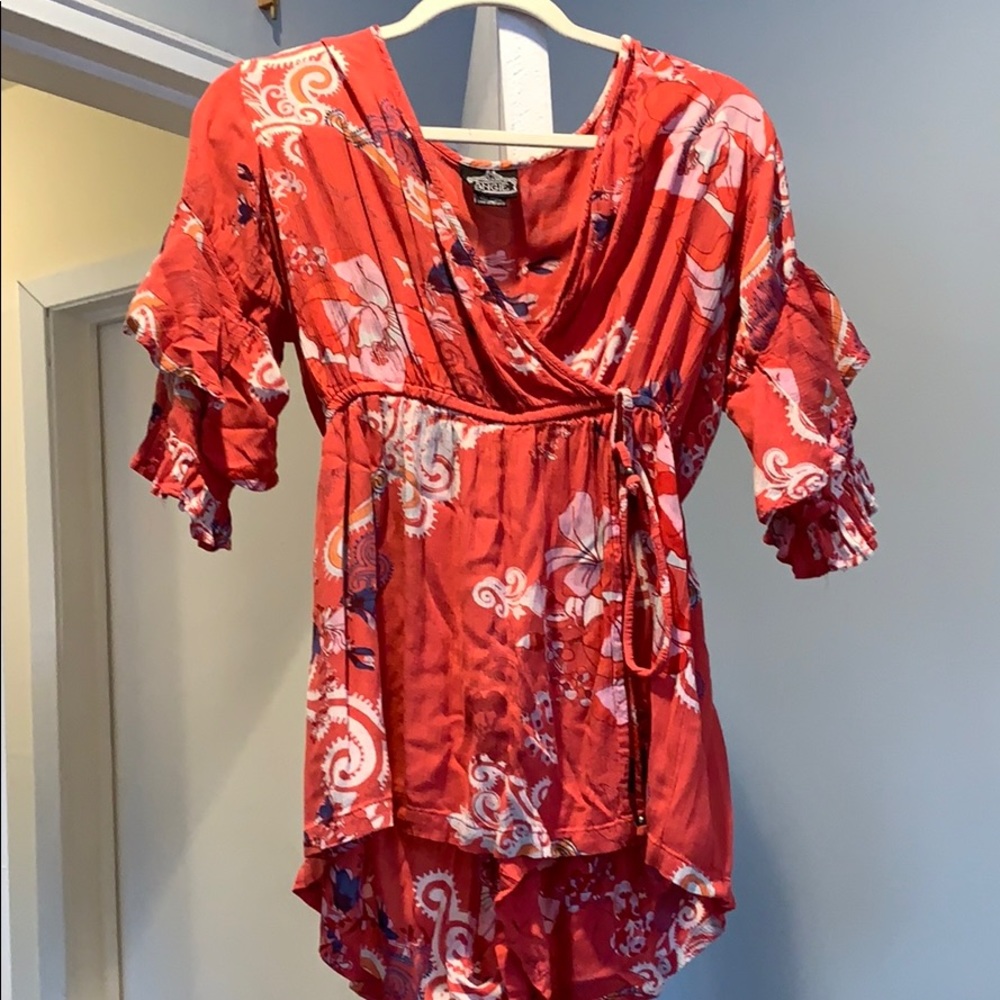 Angie Pink Floral Romper